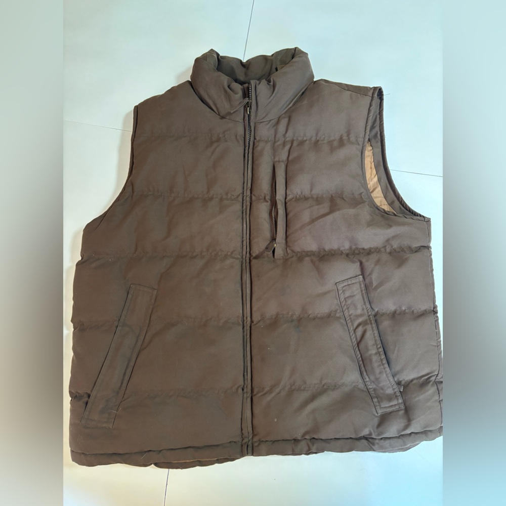 St. John’s Bay Men’s Large Brown Puffer Vest